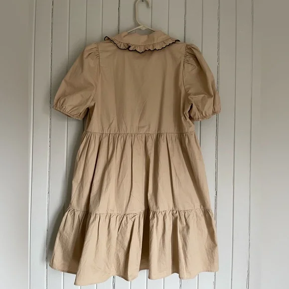 TCEC Beige Casual Beach Resort Wear Spring Transition Dress Size L - Picture 3 of 6